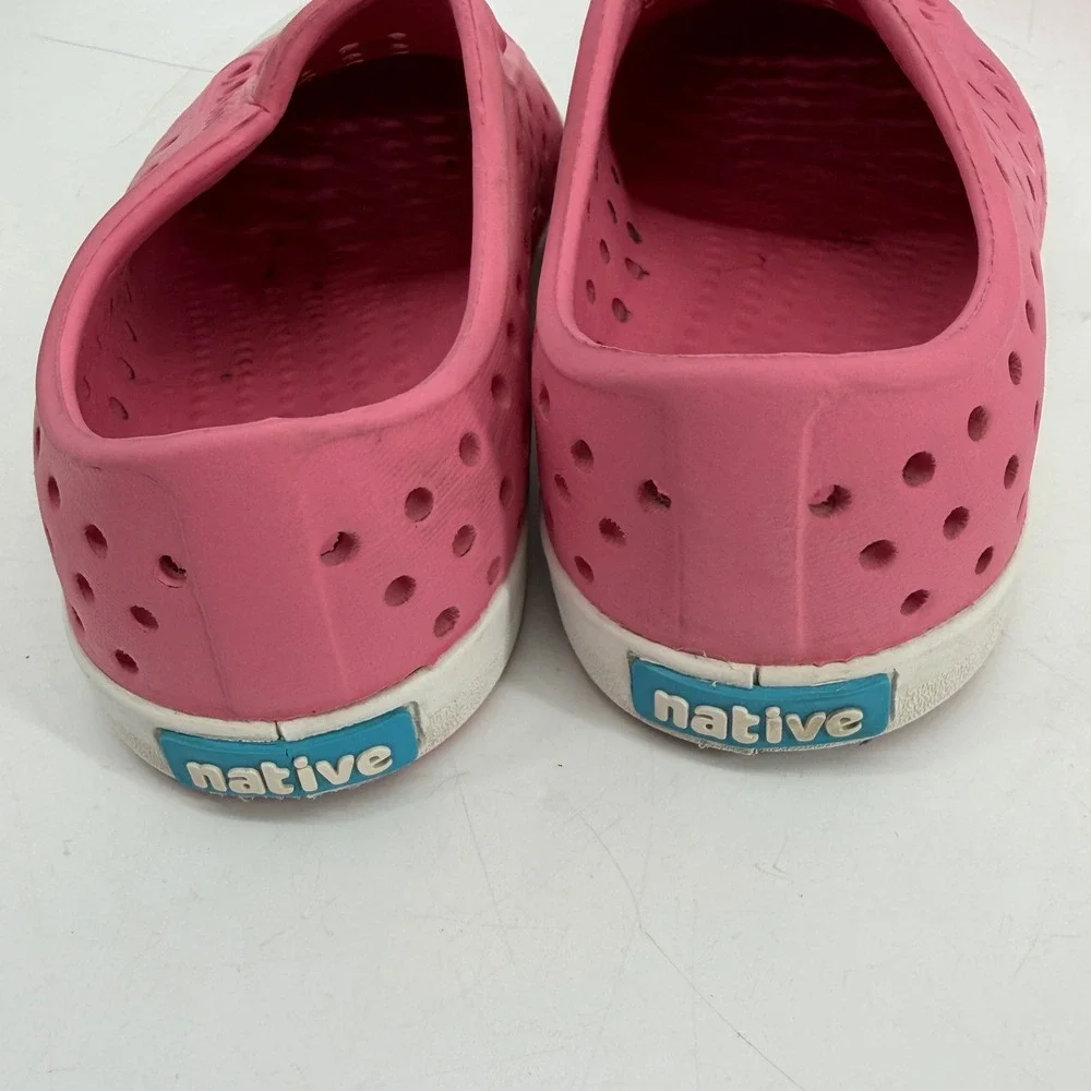 Native Jefferson Slip-On Pink Rubber Sneakers Kids C8 Summer Water Shoes